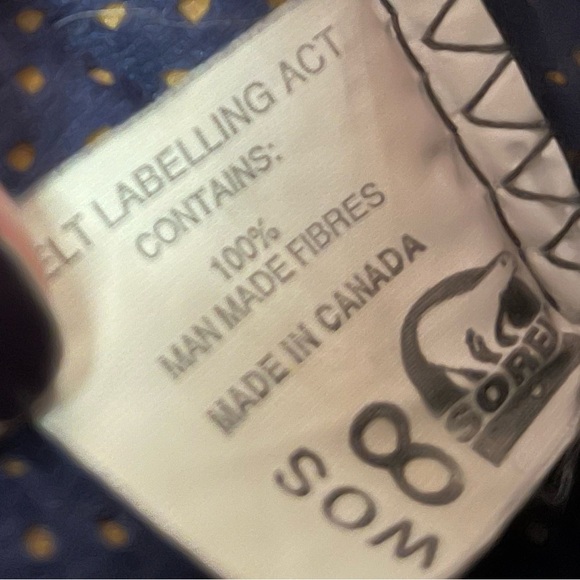 SOREL Kaufman Canada  Snow Winter Boots Women's size  8 Blue Black - Picture 5 of 5